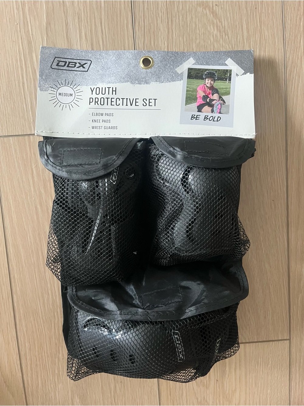 Youth Protective Set - Black - Elbow, Knee & Wrist Guards